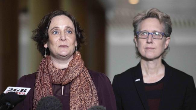 Former COSBOA chief executive Alexi Boyd with ACTU secretary Sally McManus ahead of last year’s jobs and skills summit. Picture: Gary Ramage/NCA NewsWire