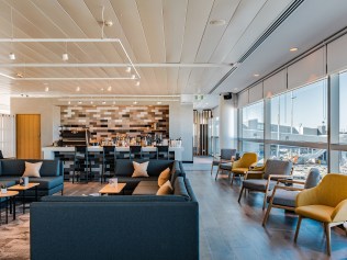 the new Virgin Australia "My Lounge" at Brisbane International Airport with the capacity for 108 guests. Picture: Supplied