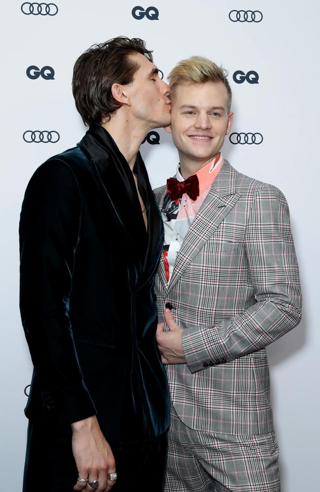 Joel Creasey, right, with partner Jack Stratton-Smith. Picture: MATRIX