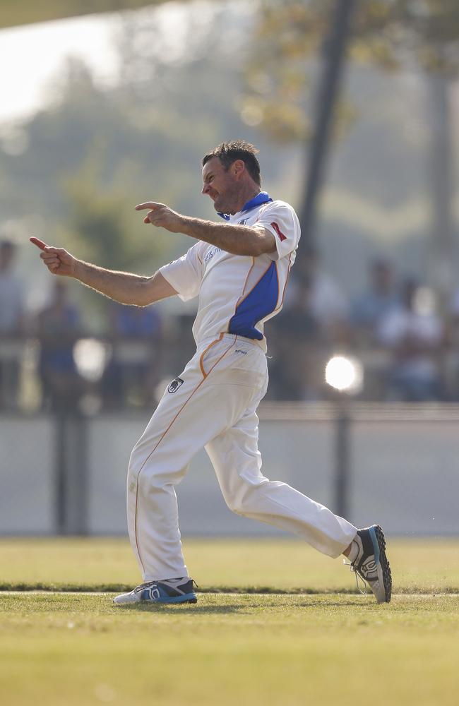 Got him: East Sandringham spinner Luke Dallas. Picture: Valeriu Campan