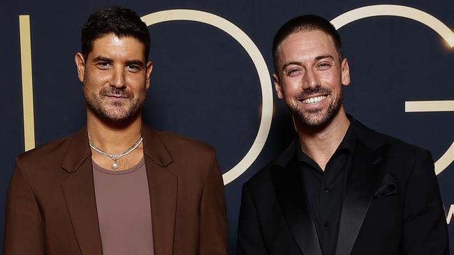 Claude Jabbour and Lincoln Younes at the 63rd TV WEEK Logie Awards at The Star, Sydney on July 30. Picture: Getty Images