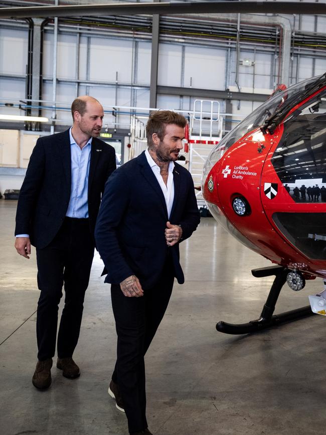 William and the ex-football star chatted away happily during the appearance. Picture: Aaron Chown – WPA Pool/Getty Images