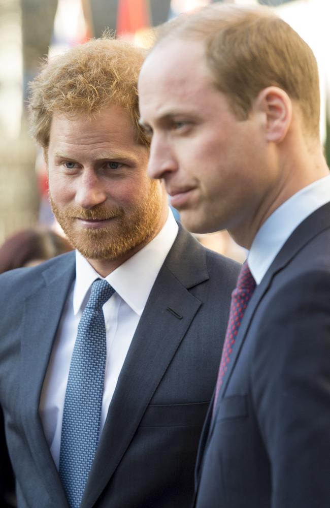 LONDON, ENGLAND - MARCH 14: Prince Harry and Prince William, Duke of Cambridge attend the Commonwealth Observance Day Service on March 14, 2016 in London, United Kingdom. The service is the largest annual inter-faith gathering in the United Kingdom and will celebrate the Queen's 90th birthday. Kofi Annan and Ellie Goulding will take part in the service. (Photo by Mark Cuthbert/UK Press via Getty Images)