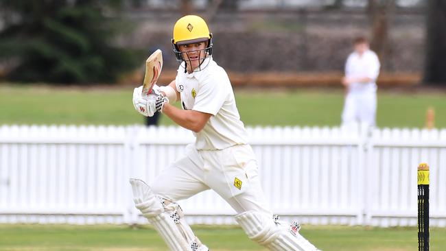 Wests batsman Isaiah Snell Valley V West first grade cricket. Picture, John Gass