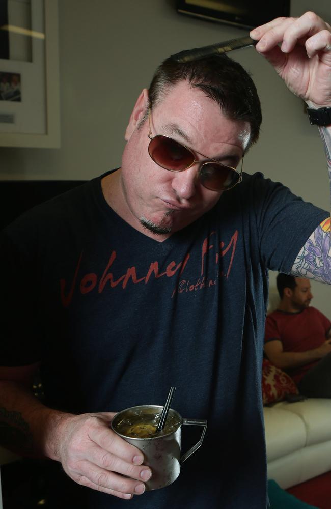 Gold Coast Eye - Californian rockers Smash Mouth are bringing the 90s back to Jupiters Casino. Lead singer Steve Harwell. Pic by Luke Marsden.