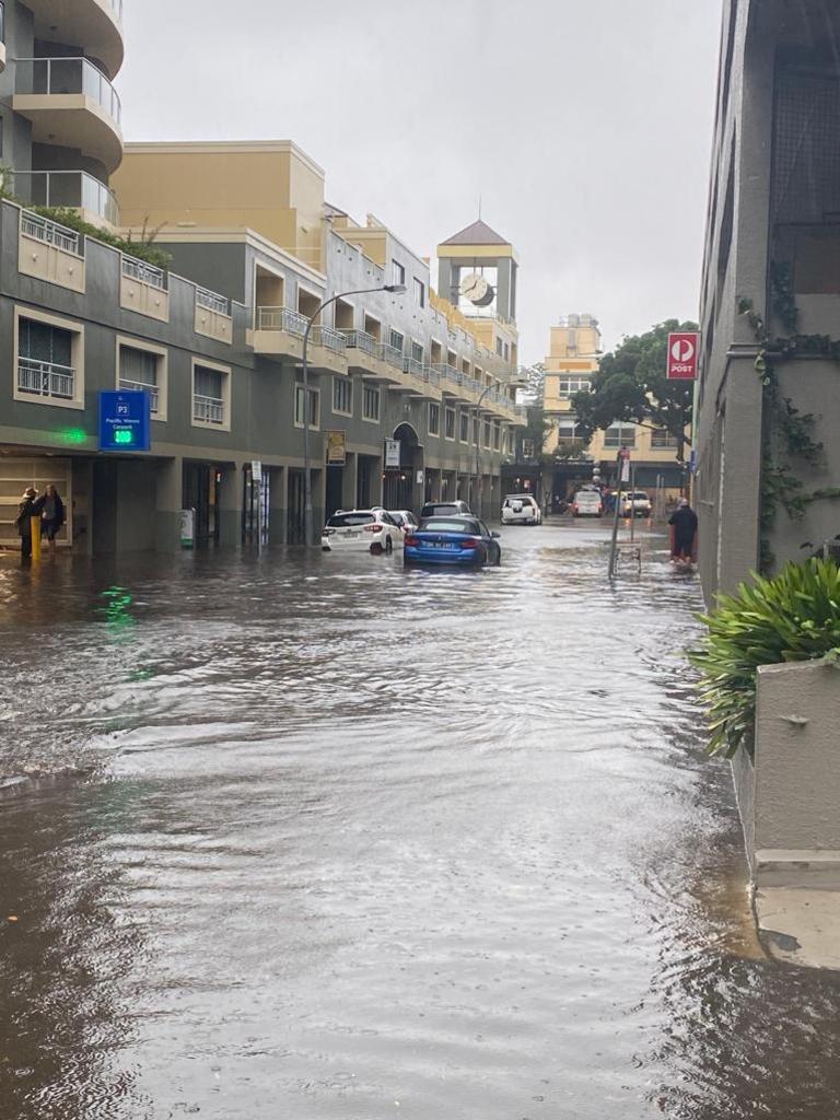 Central Ave flooding in Manly. Picture: Supplied/Steve Thomas