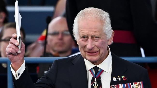 King Charles attends a UK commemorative event to mark the 80th anniversary of Allied amphibious (D-Day) landings in France in 1944. Picture: AFP