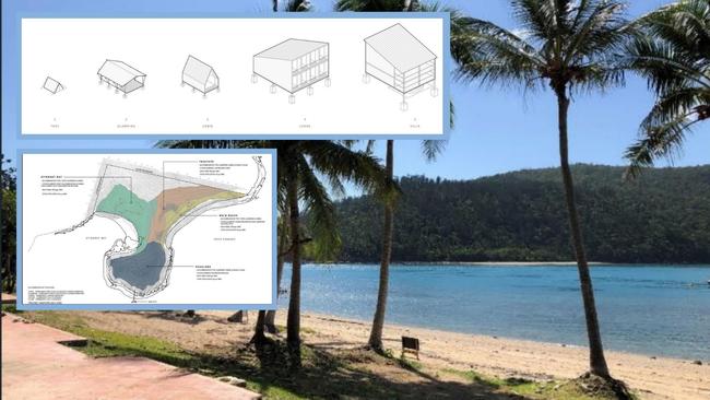 An application to develop an eco resort on Hook Island would house 280 people across four precincts. Picture: Supplied
