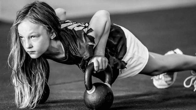 Milla trains with her dad Christian. Picture: E Ricabal Photography