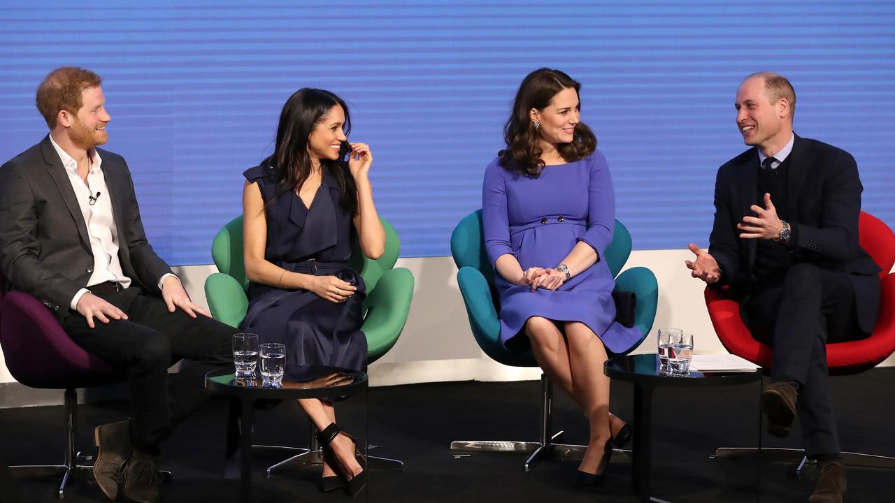 Harry, Meghan, Kate and William in London last year. Picture: Getty Images