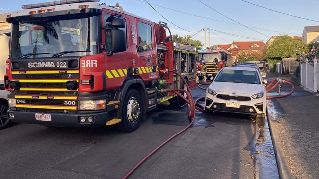 Firefighters remain on scene in Williamstown after a home was destroyed in a blaze.