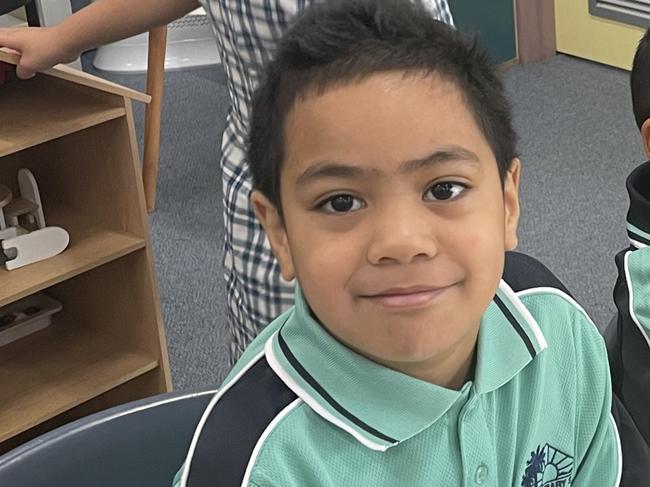 Samuela was straight into the books on his first day at Ranfurly Primary School. Picture: Stuart Kavanagh