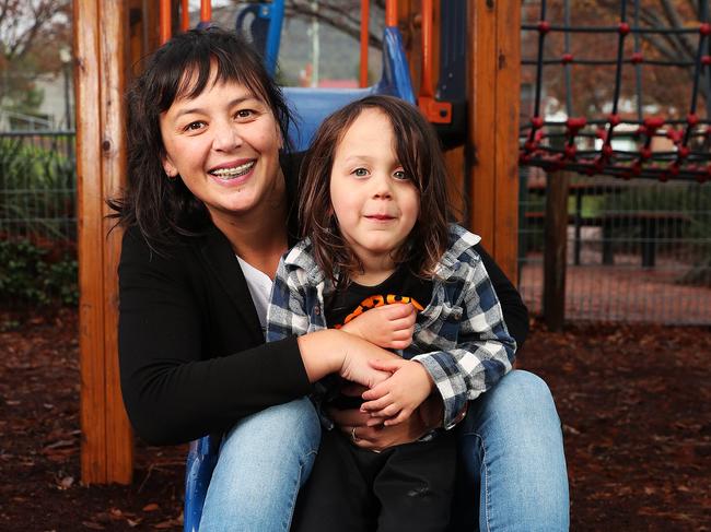 Jannette Armstrong with son Max, 3. Picture: Nikki Davis-Jones