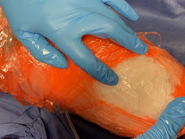 Methylamphetamine found in the rear tray of a Toyota Hilux parked in Malabar. Picture: NSW Police