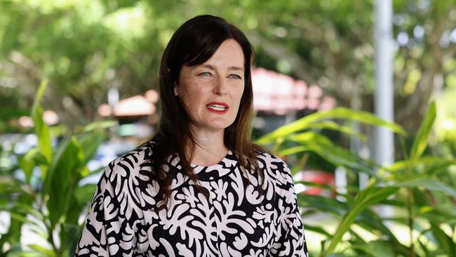 Queensland Minister for Children and Youth Justice Leanne Linard speaks about the need for a youth detention centre in Far North Queensland. Picture: Brendan Radke