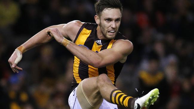 Jack Gunston kicked four goals against the Bombers. Picture: Colleen Petch