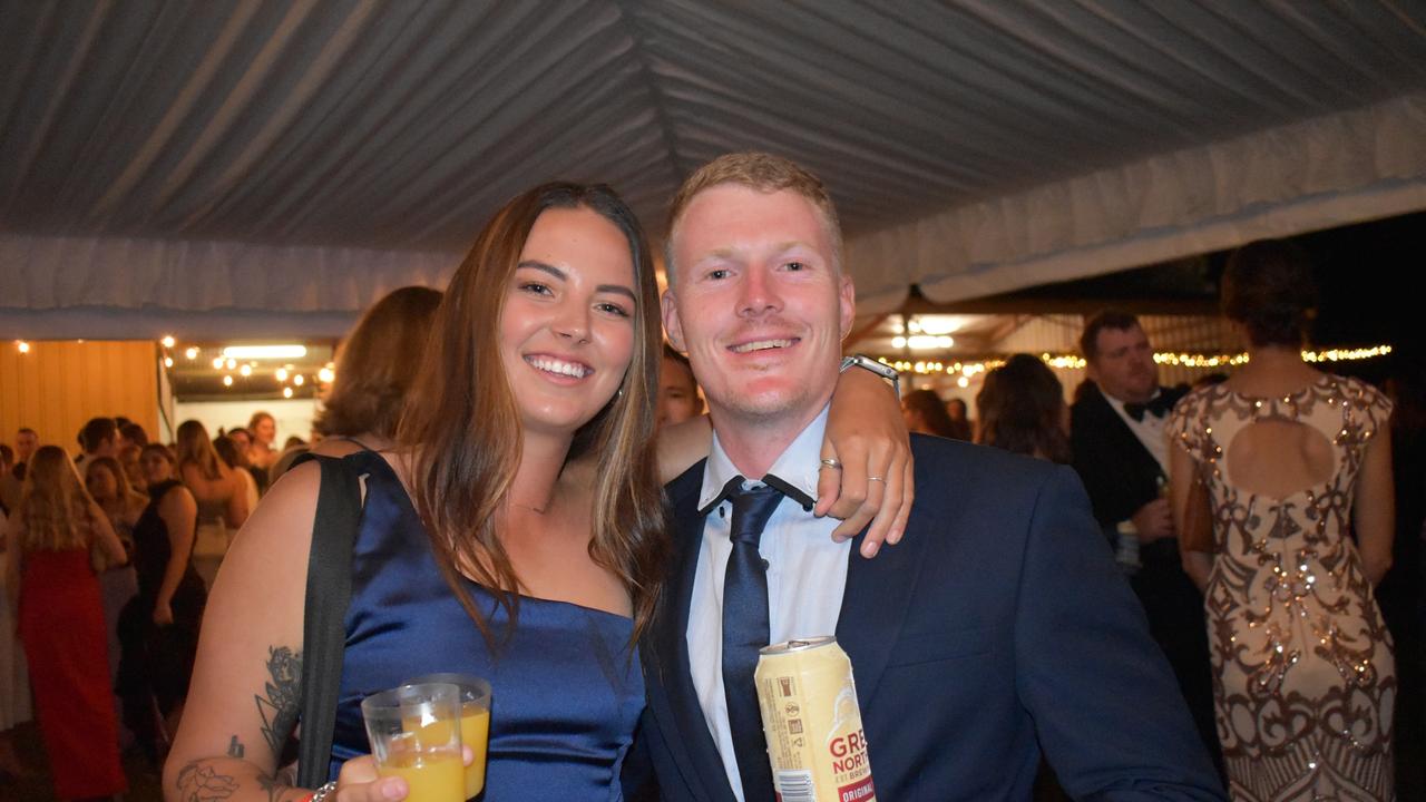 Imogen McDonald of Airlie Beach and Jonathan Cantamasser of Proserpine at the 2021 Proserpine Show Ball. Picture: Kirra Grimes.