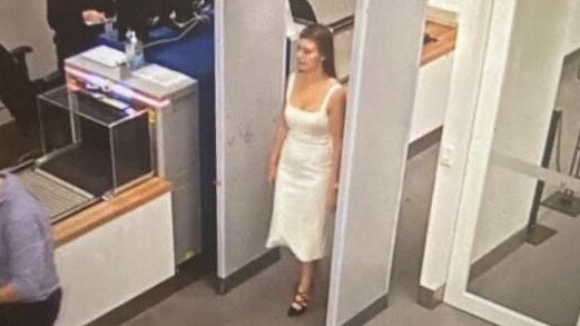 A six-hour tape involving Brittany Higgins (above) and Lisa Wilkinson was aired for the first time alongside previously unseen CCTV footage during a Channel 7 broadcast. Picture: 7 News