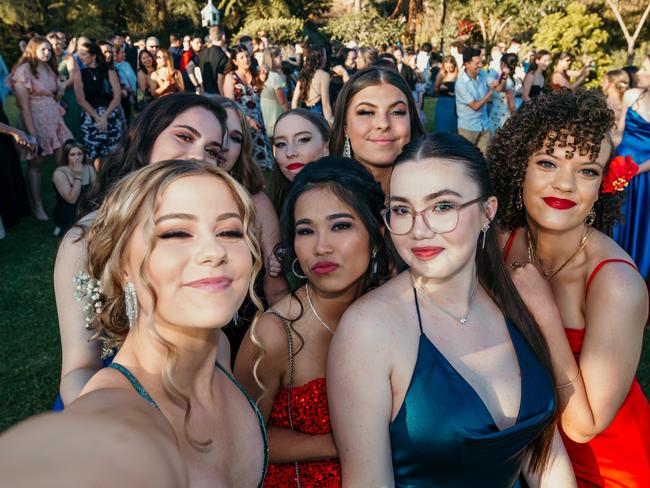 Selfie time at the Glasshouse Christian College formal. Picture: Jordan Bull of JBull Photography