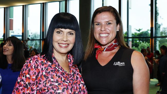 Yolonde Entsch and Ange Hammacott at the Cairns Regional Council's International Women's Day 2024 awards, held at the Cairns Convention Centre. Picture: Brendan Radke