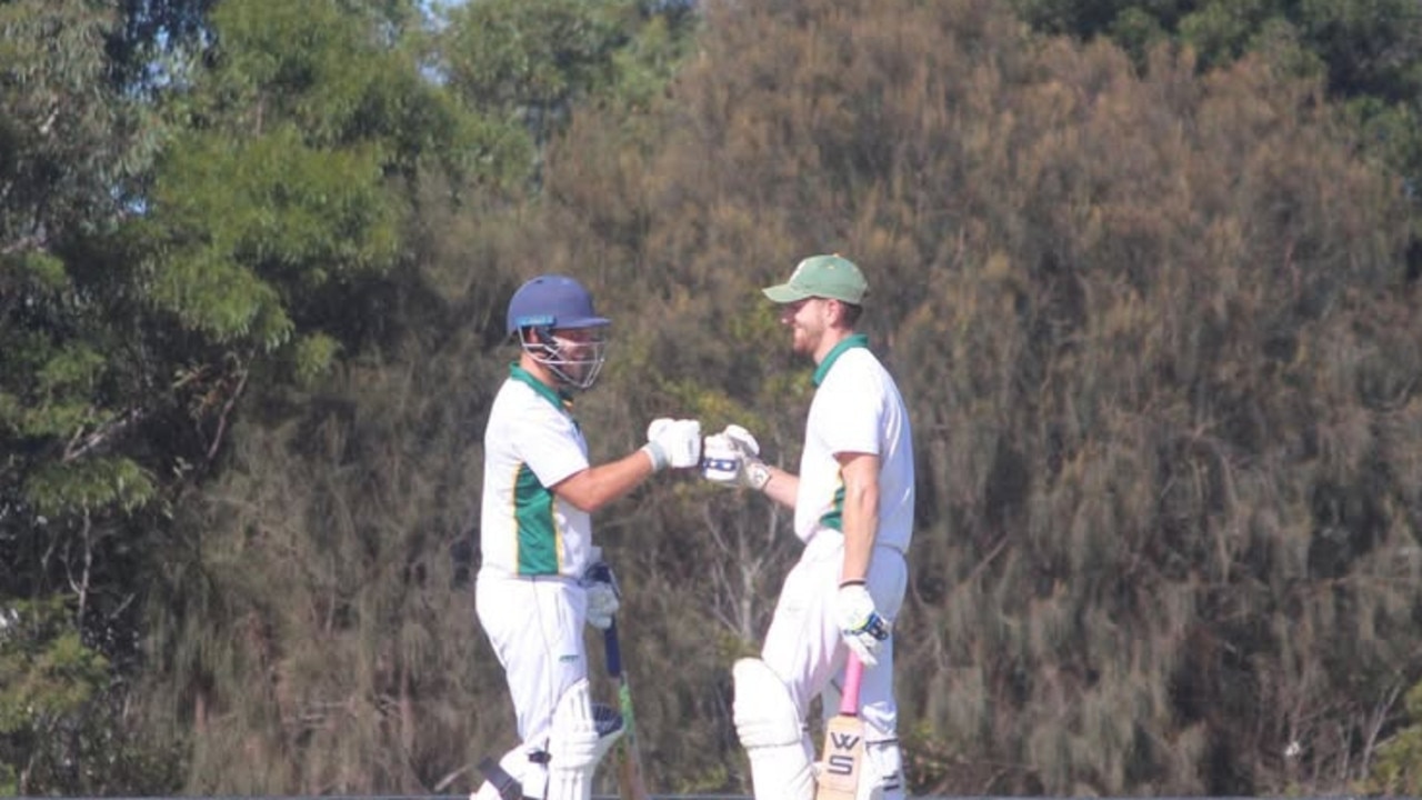 James Sood and Billy Gravett put on 255 runs for the fifth wicket against Newcomb in Round 14. Picture: Wallington Cricket Club.