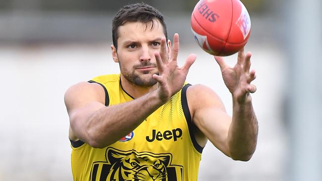 Toby Nankervis is set to carry the ruck load solo for Richmond this year.