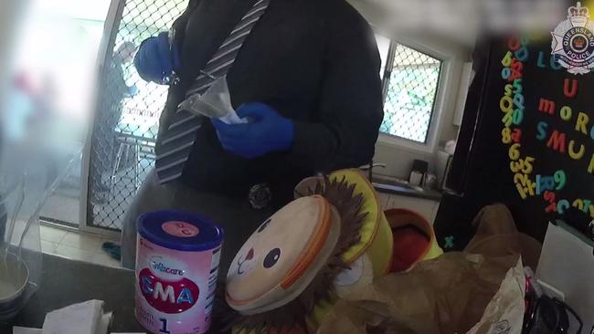 Police have arrested two alleged members of the Mongrel Mob during raids at Eagleby. Photo: QPS