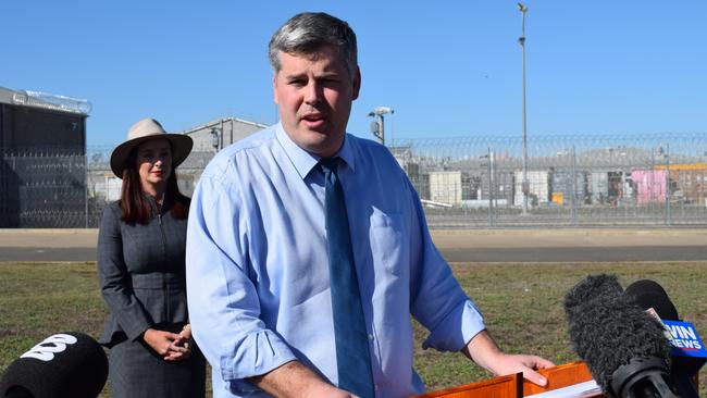 Minister for Correctional Services Mark Ryan with Member for Keppel Brittany Lauga.