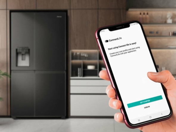 The Hisense ConnectLife app at CES. Source: Supplied.