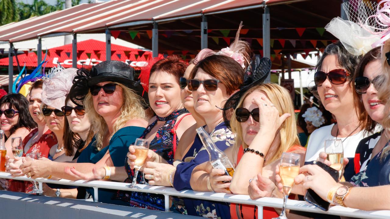 The crowd on the rails at the Bridge Toyota Ladies Day. Picture: GLENN CAMPBELL