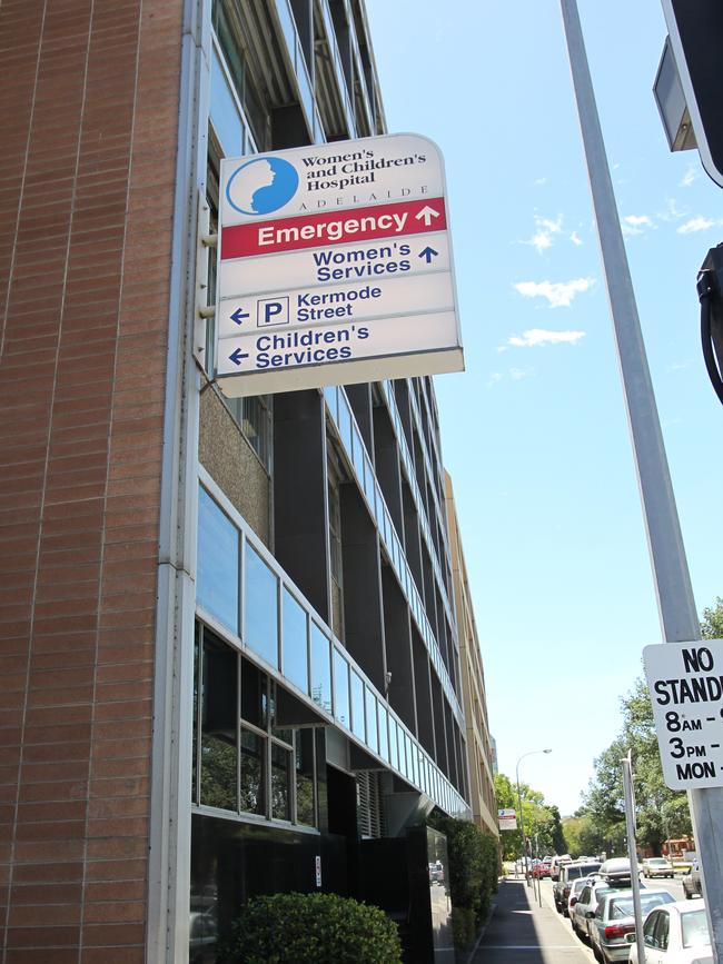 The outside of the Women's and Children's Hospital in North Adelaide.