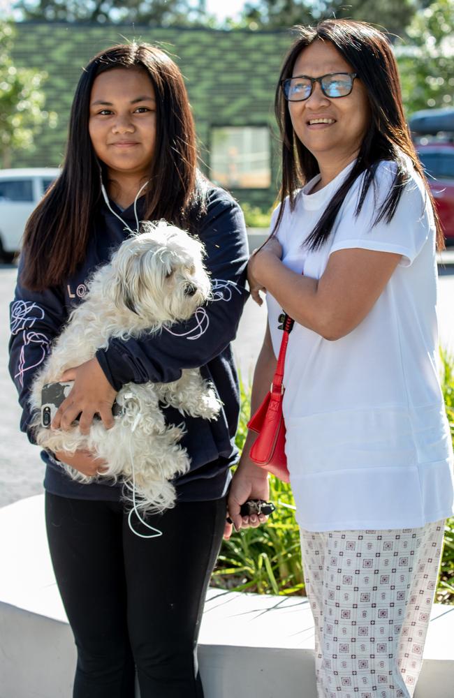 Lanie Devera spent the night sleeping rough in her car with her 12-year-old daughter while their dog was trapped inside the Opal Towers. Picture: Monique Harmer