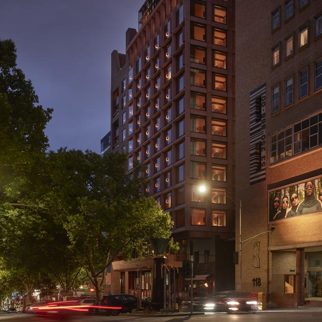 Entrance of the hotel. Photo: Derek Swalwell.