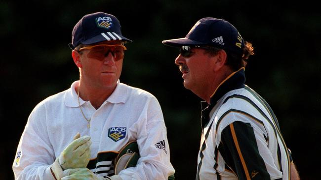 Rodney Marsh and Ian Healy in 1997.