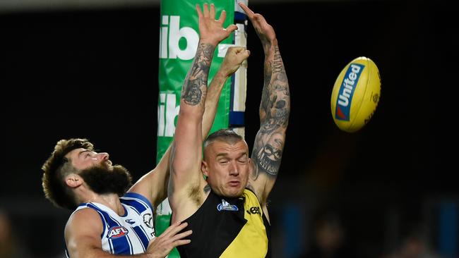 Luke McDonald wore Dusty like a glove. Picture: AFL Photos/Getty Images