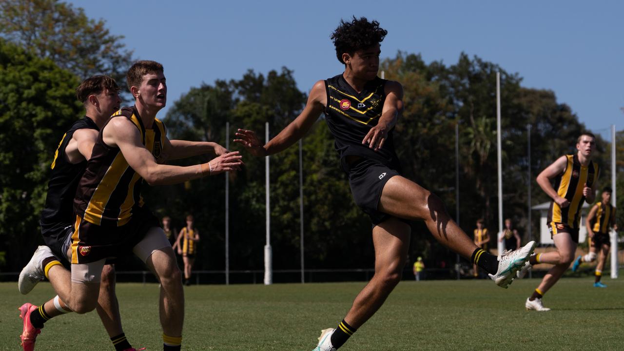 Action from the AFLQ Schools Cup State Finals. Picture: AFLQ.