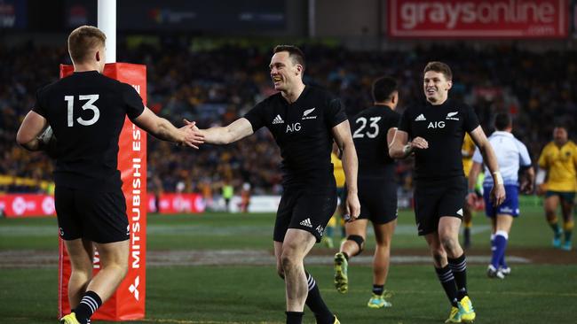 A second half blitz saw the All Blacks run all over the top of the Wallabies to win Bledisloe I.