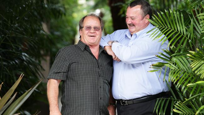 Rugby league legends Tommy Raudonikis and Darryl Brohman.