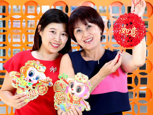 Southern Star's Chinese New Year of the Monkey. Zora Liu and Rosa Chiu from LJ Hooker Sunnybank Hills. Picture: Renae Droop