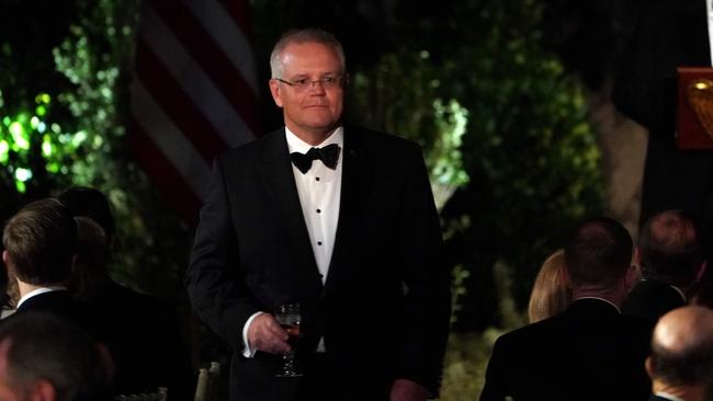 Prime Minister Scott Morrison at the White House state dinner held for him on Saturday.