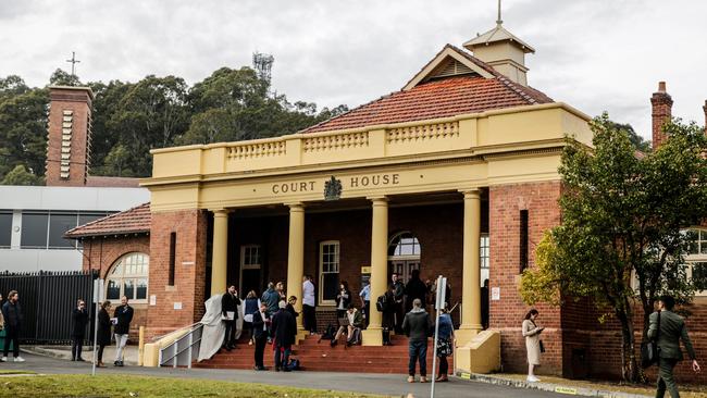 Media wait for an update outside Cessnock Court House. Picture: Getty Images.