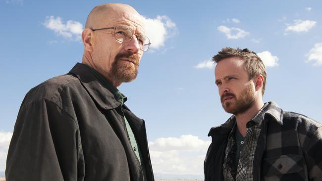 In Breaking Bad, alongside co-star Aaron Paul. Picture: Supplied