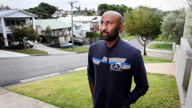 Angelo Justus was the victim of a car jacking on Sunday afternoon on Harrison Street in Bulimba. Picture: Steve Pohlner