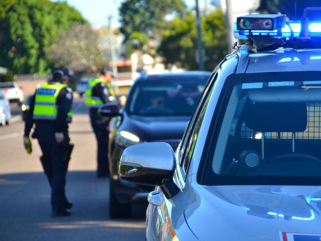 Police at a static roadside breath test site on Balls Lane in Mysterton as Operation Cold Snap rolls out for the school holidays. Picture: Natasha Emeck