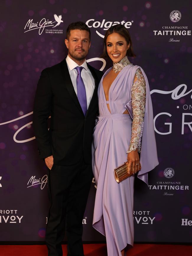 Olivia Molly Rogers and Justin McKeone at a Glamour on the Grid Party. The former couple debuted their relationship at the Australian Grand Prix. Picture: Supplied