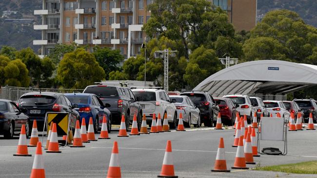 South Australian Covid cases have gone over 500 for a second straight day. Picture: NCA NewsWire / Naomi Jellicoe