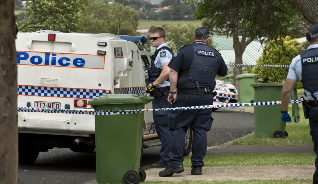 Police arrested a 16 year-old in relation to a fatal double stabbing in Toowoomba. Photo: Nev Madsen. Picture: Nev Madsen