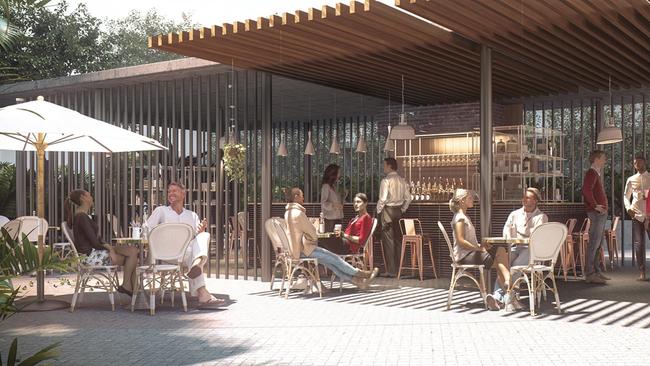 An artist impression of the fledgling alfresco dining area.