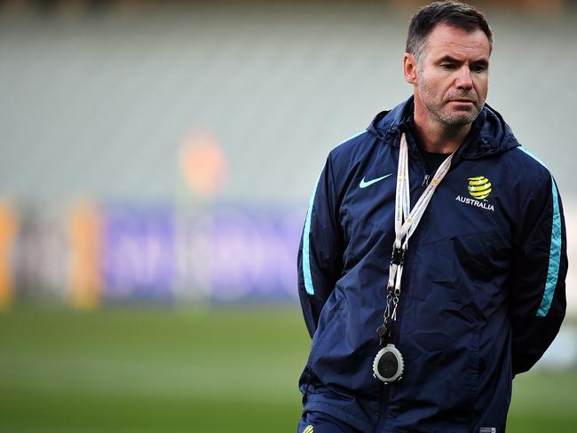 ADELAIDE, AUSTRALIA - JUNE 07: Ante Milicic, assistant coach of Australia looks on during the Australian Socceroos training session at the Adelaide Oval on June 7, 2017 in Adelaide, Australia.  (Photo by Daniel Kalisz/Getty Images)