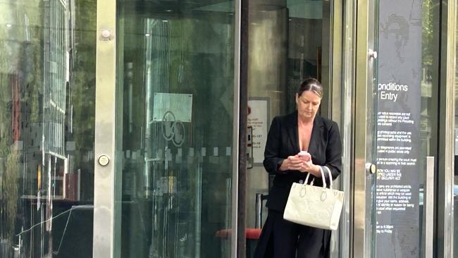 Gayle Maher outside the County Court after been sentenced to two years community corrections order for attempting to fraudulently cash in on her son's insurance policy.